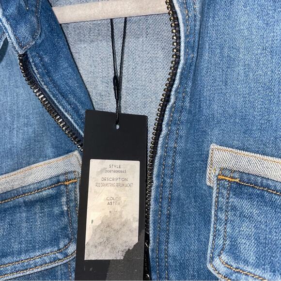 Veronica Beard Roz Drawstring Peplum Jacket in Astra Medium NWT - Picture 6 of 10